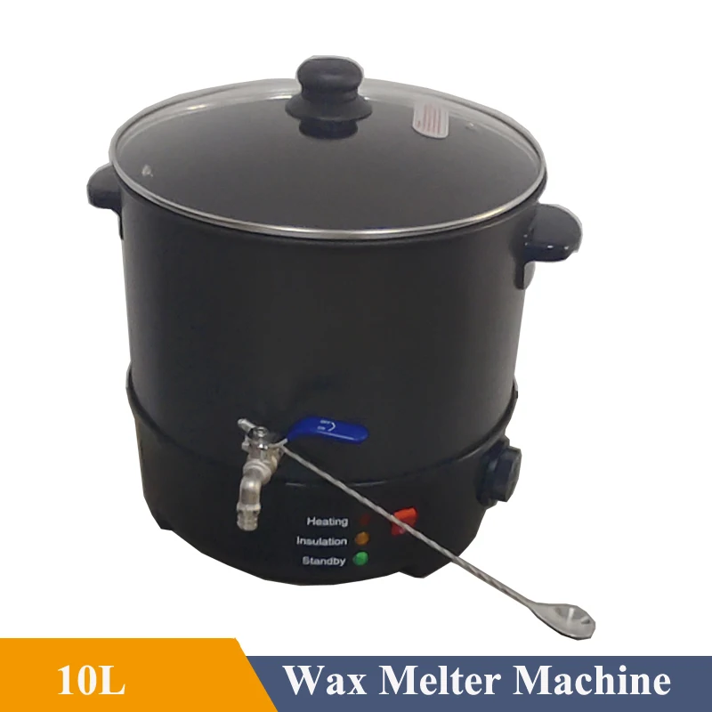 Commercial Wax Melter for Candle Making 10L Extra Large Electric Wax Melting Pot Kit for Candle Making Business With Wick Holder