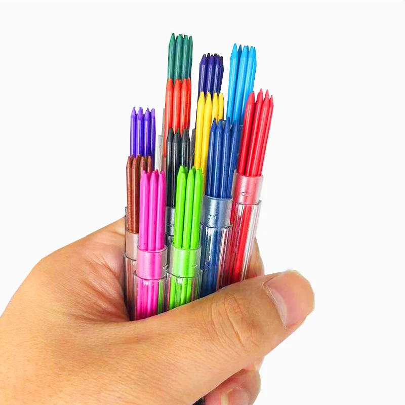 12 Colors 2.0mm HB Replaceable Lead for Automatic Pencils School Office Art Painting Writing Stationery Supplies Smooth Writing 3