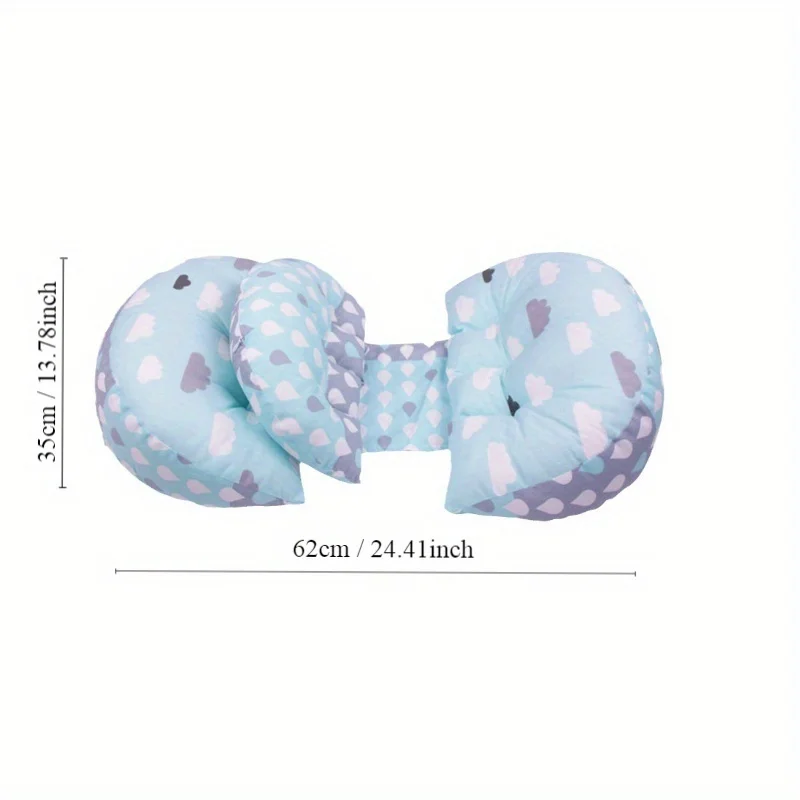 1pc Cotton Maternity Pillow for Side Sleeping U-shaped Pregnant Pillow Pure Cotton Abdominal Support