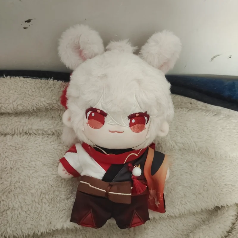 

20CM Anime Game Genshin Impact Cosplay Kaedehara Kazuha Cute Dress Up Maid Outfit Plush Doll and Cloth Christmas Present