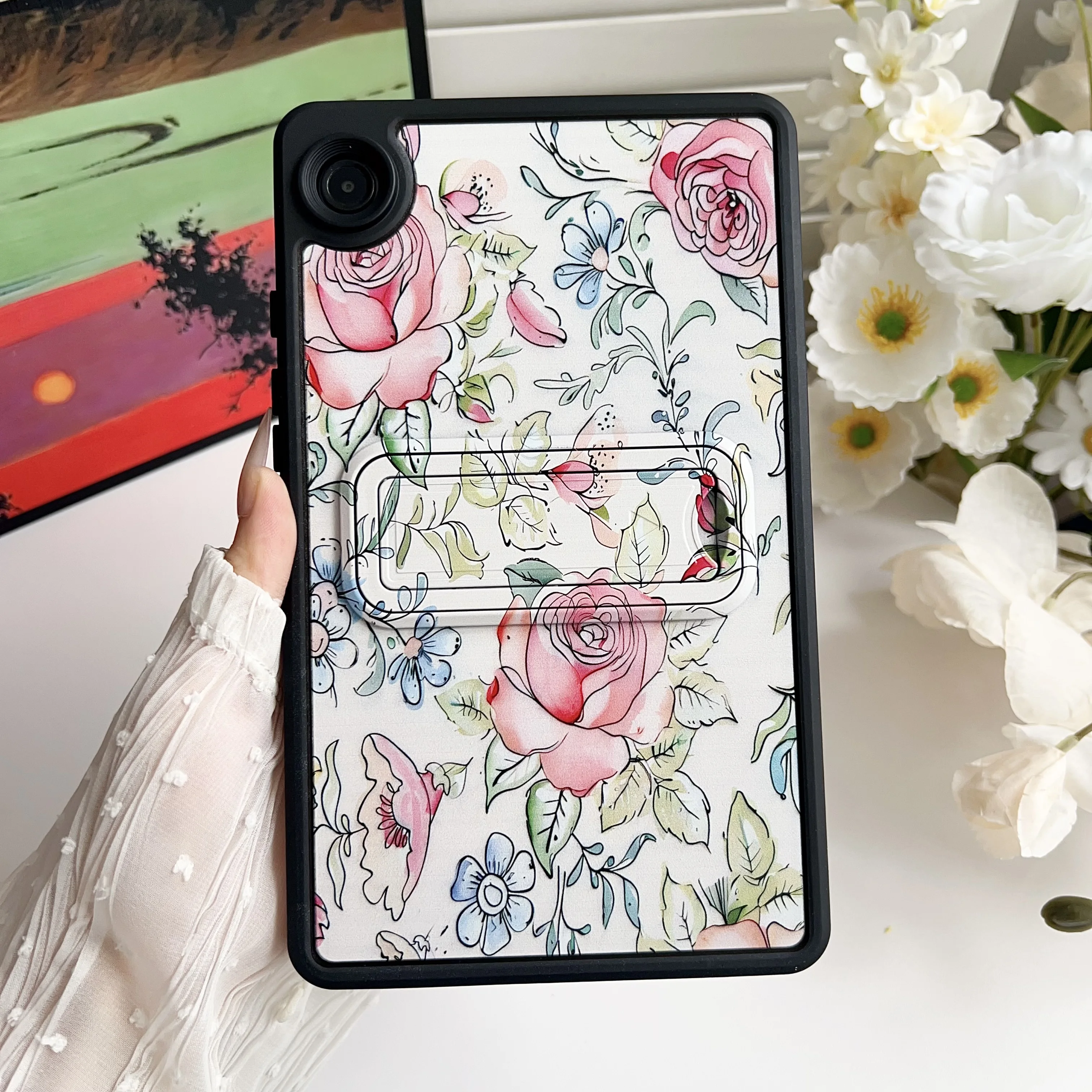 Universal Multi-Angle Tablet Stand Case with PC Back Cover