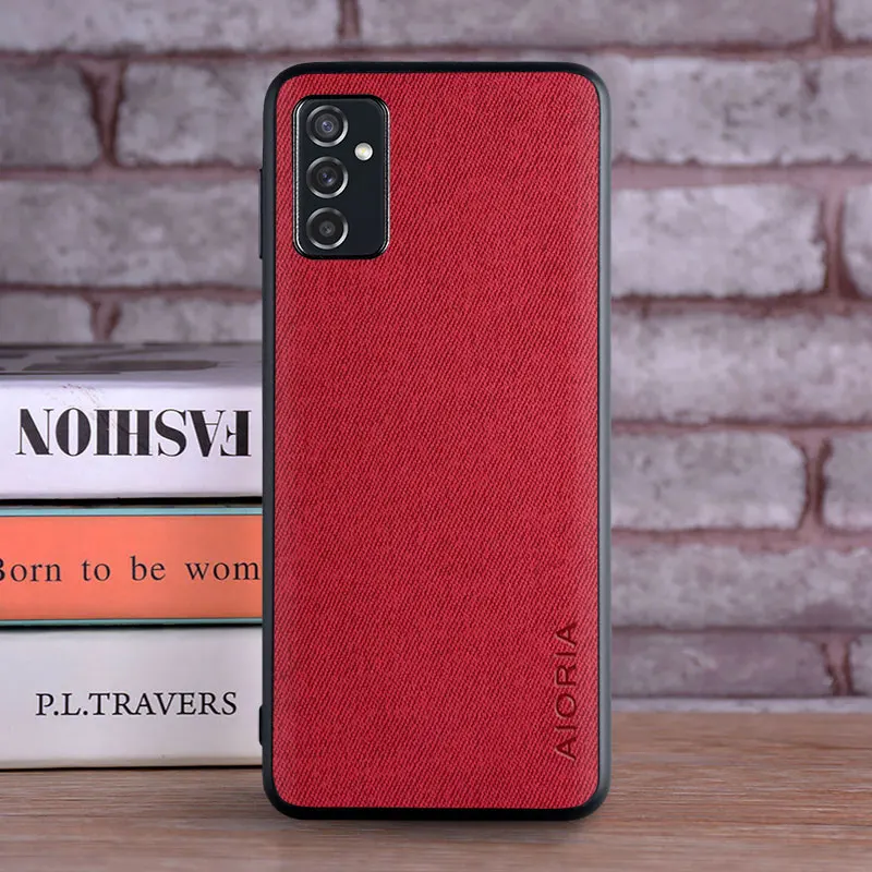 Luxury Textile Leather Skin TPU Phone Cover Case