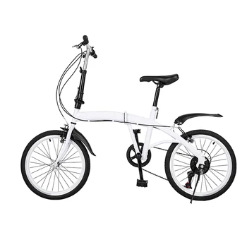 20in Folding Bike 6 Speed Foldable City Bike Carbon Steel Bicycle for Adults Foldable Bicycle with Adjustable Seats 5