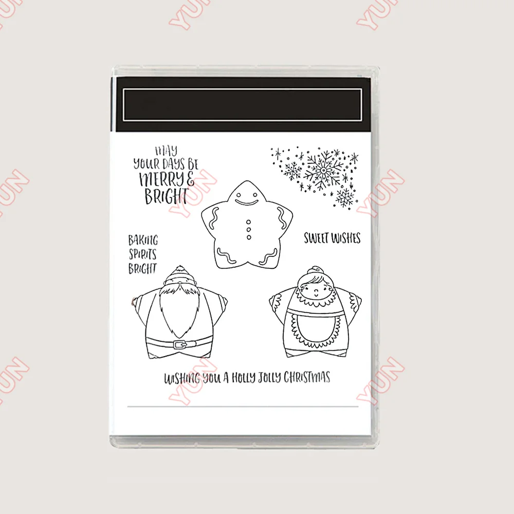 thumbnail image 1 of Nuevo juego de troqueles de corte de metal navideños o sellos transparentes para tarjetas de felicitación de cumpleaños, regalos, bricolaje, relieve, álbumes de recortes, nuevo, 1 of 5