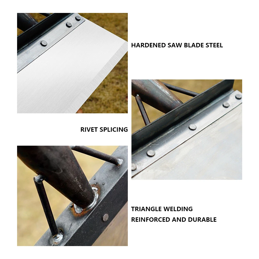 Multifunctional Garden Shovel with Saw Blade - Steel Flat Head for Weeding and Moss Removal