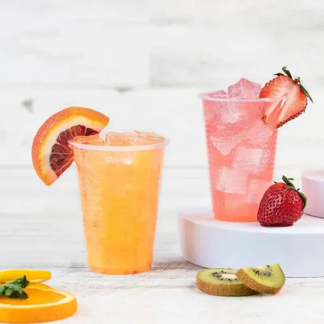50/100PCS Disposable Clear Plastic Cups 3
