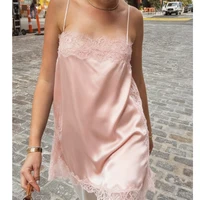 Camisole Vintage en Satin et dentelle florale pour femmes, Sexy, Patchwork, style Boho y2k, couleur unie, sans manches, dos nu, plage Chic, hauts courts 4