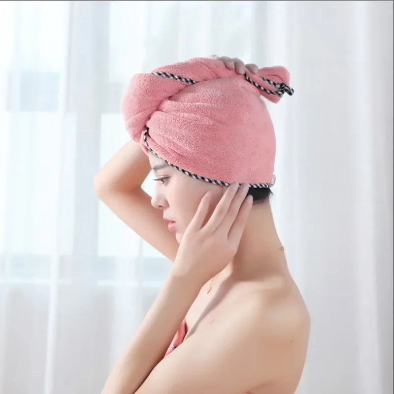 

Wrapped Thick Coral Velvet Hair Cap Hair Towel Beauty Salon Barbershop Turban Absorbent Towel Wipe Head