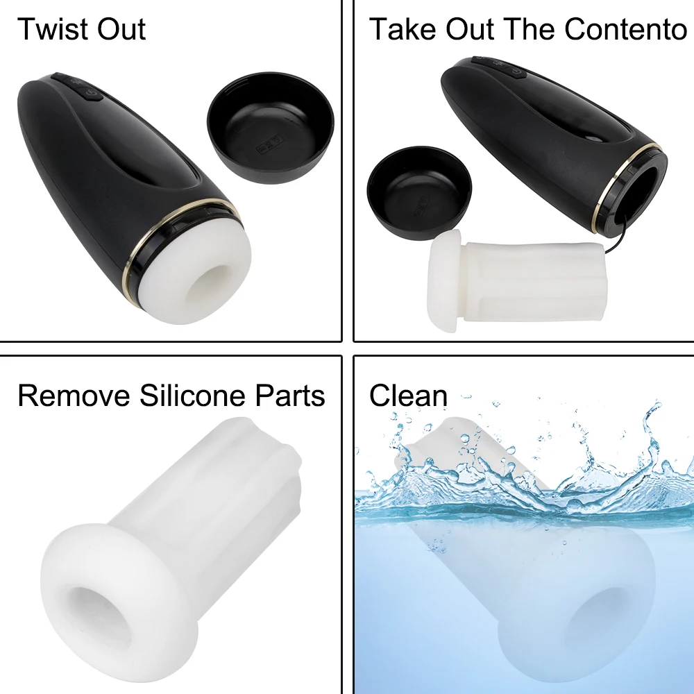 Elektrischer Masturbator Für Männer Mit Realistischer Textur_voghion.com