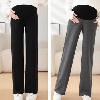 Maternity Clothing Woman Pregnancy Loose Straight High Waist Spring Summer Thin Cotton Maternity Wear ropa embarazada M-5XL