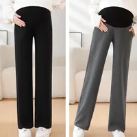 Maternity Clothing Woman Pregnancy Loose Straight High Waist Spring Summer Thin Cotton Maternity Wear ropa embarazada M-5XL 1