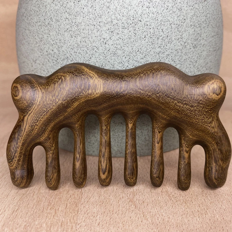 

Meridian Massage Comb Sandalwood Big Teeth Head Acupoint Therapy Artifact Claws Decompression Portable Scalp Comb