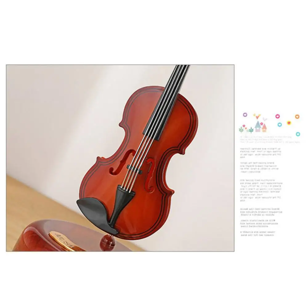 Gas Station Music Box Home Decoration Plastic Hand-cranking Machinery Retro Octave Jewelry Box Guitar Violin Rotating Music