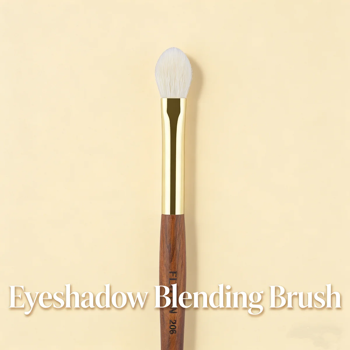 FLUFFIN E08 아이섀도우 블렌딩 브러쉬 프리미엄 염소털 골드 구리 페룰 천연 로즈우드 핸들로 완벽한 아이 메이크업을 위한 제품