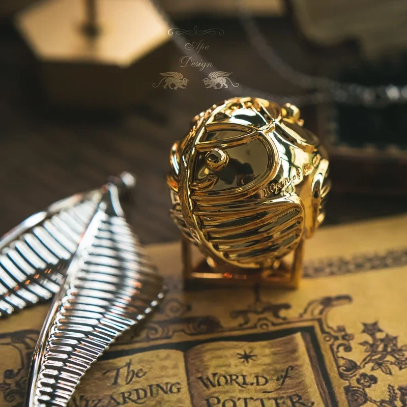 Luxury Snitch Ring Box Proposal Wedding Diamond Ring Gold Storage