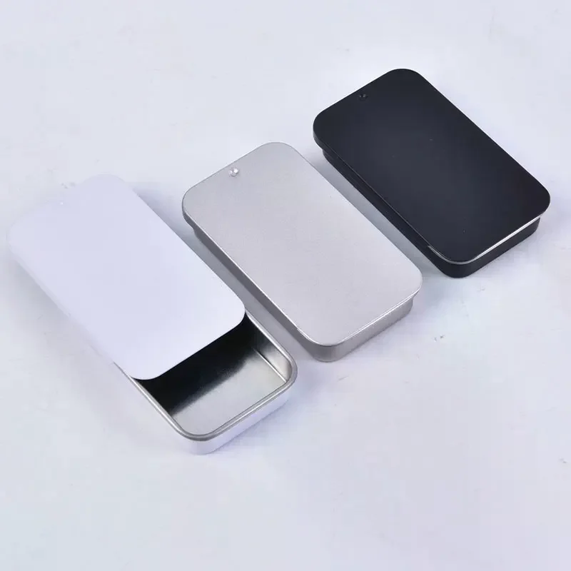 1PC Mini Iron Box Slide Cover Storage Box Wedding Portable Tin Boxes Container
