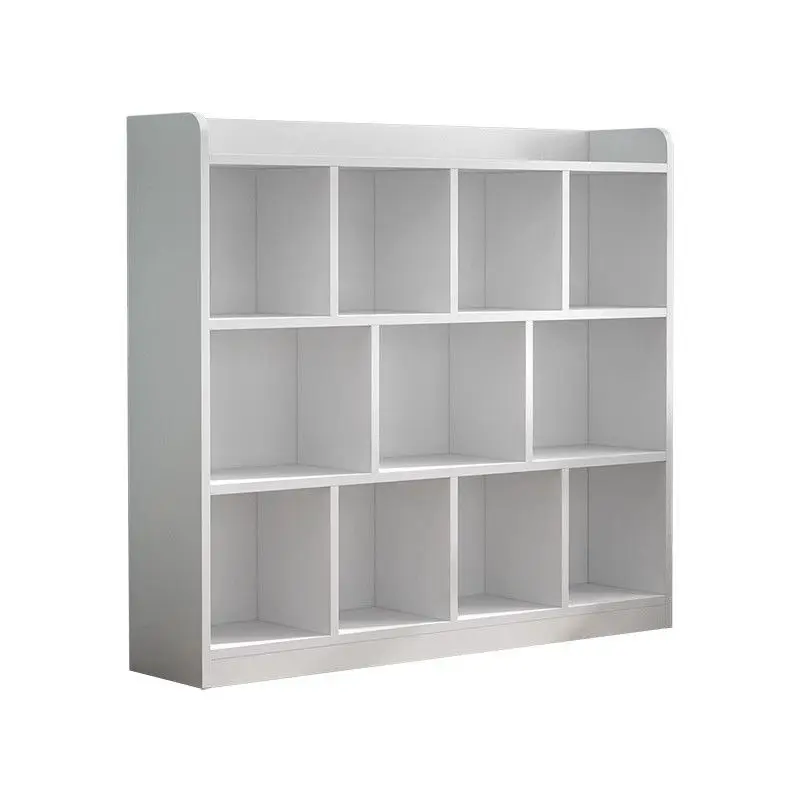 School Bookshelf Floor Shelf Household Living Room Solid Wood Bookshelf Kindergarten Student Storage Cabinet Library