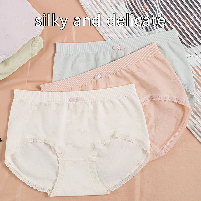 

5Pcs Cotton Underwear Panties Women's Briefs Soft Lot Plus Size Lingeries Shorts Girl Underpant Cute Solid Intimates Panty Lady