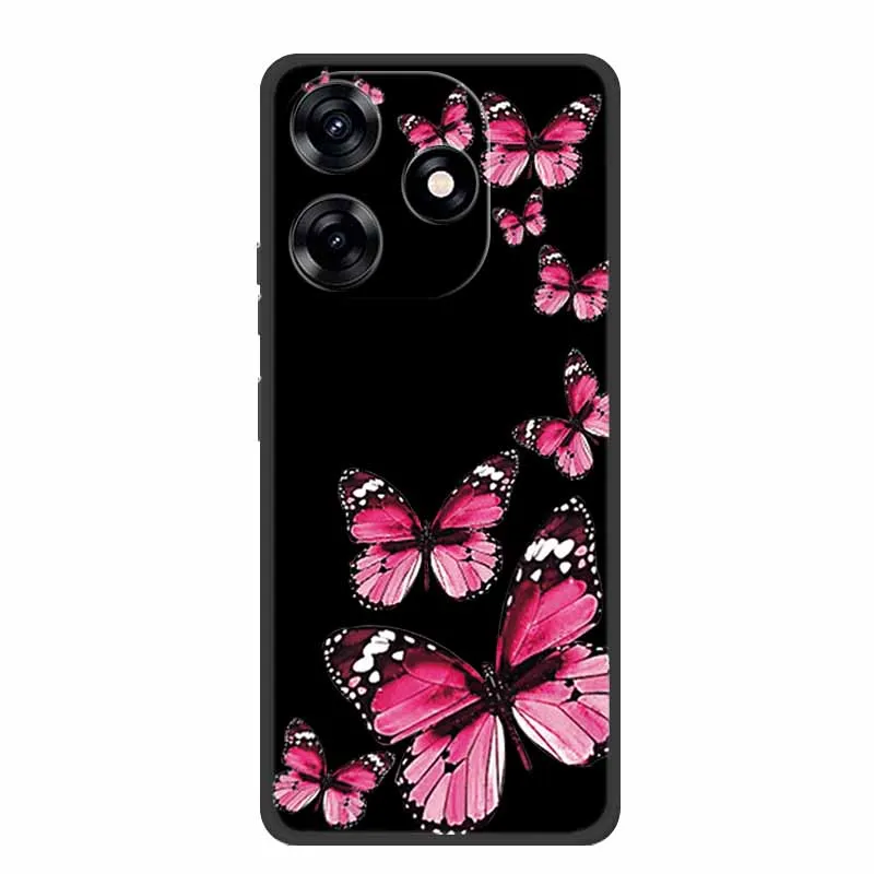 Premium Black Silicone Soft Phone Case - 6.6 Protective Back Cover Shell