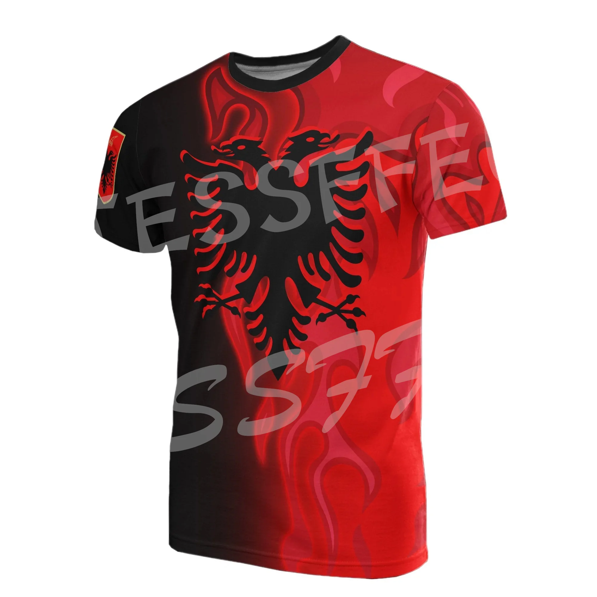 

NewFashion Albania Shqipëria Country Flag Pullover Tattoo Harajuku 3DPrint Summer Tee Streetwear Short Sleeves Casual T-Shirts X