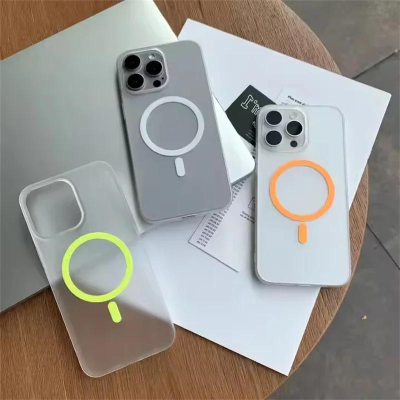 Luminous Matte Magnetic Hard Case with Magsafe Compatibility