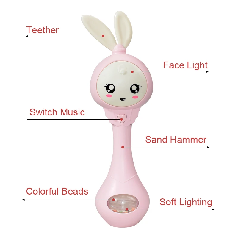 Baby Music Teether Rattle Toy for Child 0-12 Education Mobile Cot Kids Bed Bell Newborn Stroller Crib Infant Pacifier Weep Tear baby toys baby rattle toys
