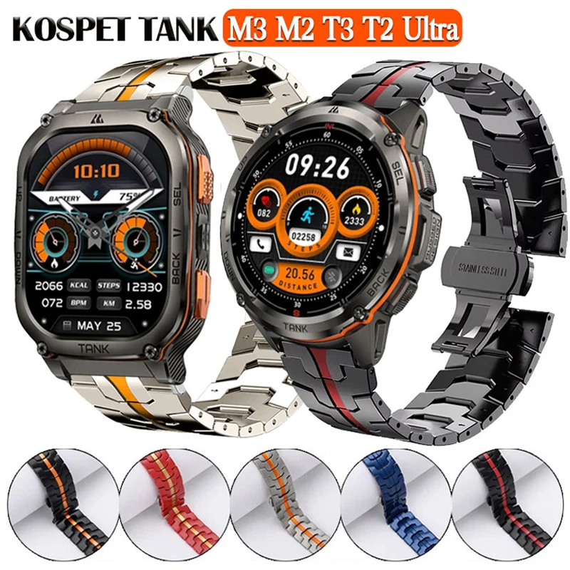 Luxury 22mm Stainless Steel Strap - Premium Metal Bracelet Watchband