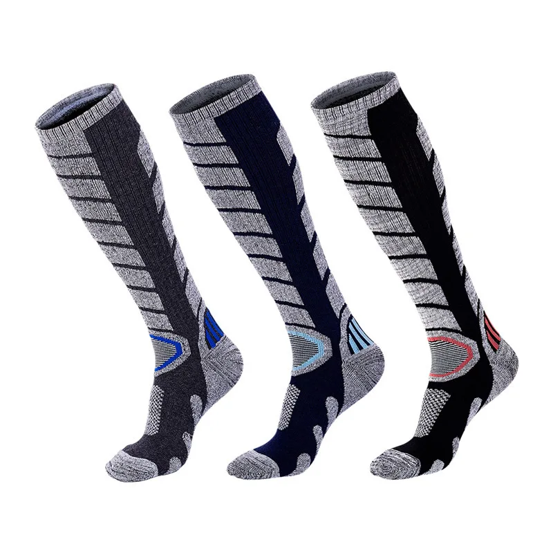 2 Pairs Winter Cotton Skiing Socks Men Women Towel-bottom Warm Socks Outdoor Sports Running Snowboarding Cycling Hiking Stocking