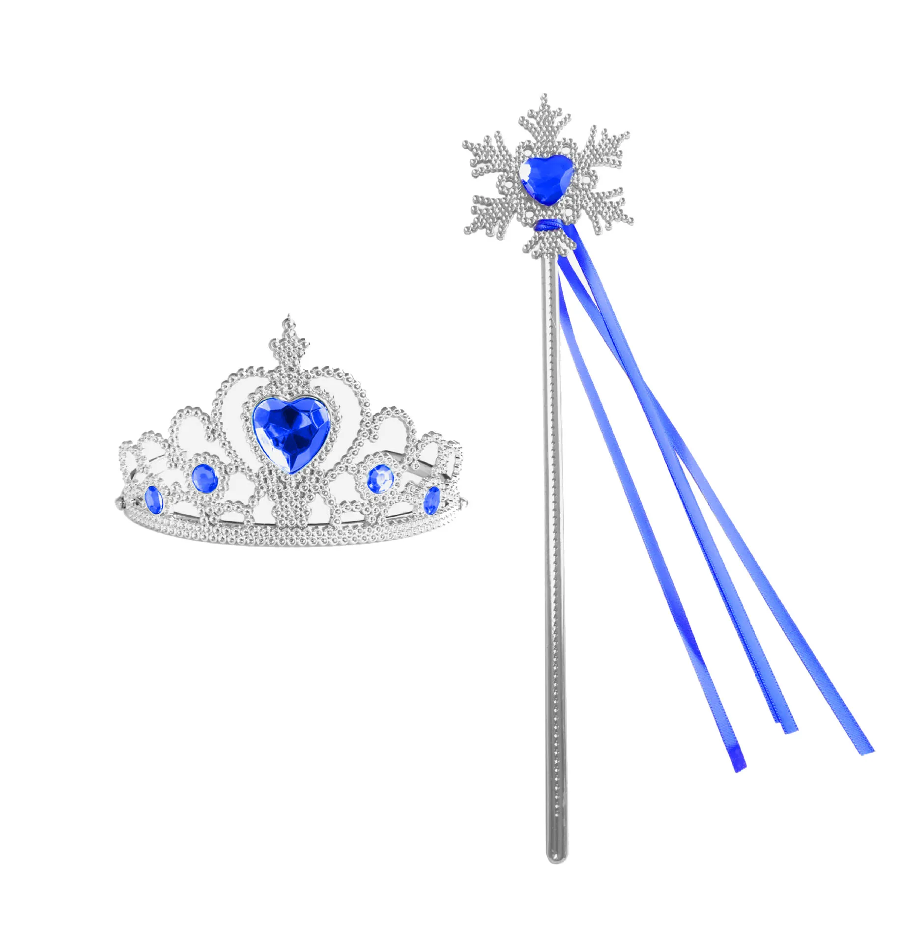 Corona Principessa Con Strass Per Bambine - Set 9 Pezzi Per Feste E Compleanni, Costume Cosplay - Foto 9