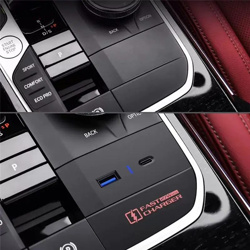 1 PCS 27W 자동차 USB 유형 C 고속 트레이 패드 보관함 부품 액세서리 BMW X3 X4 IX3 2022 2023-A65M