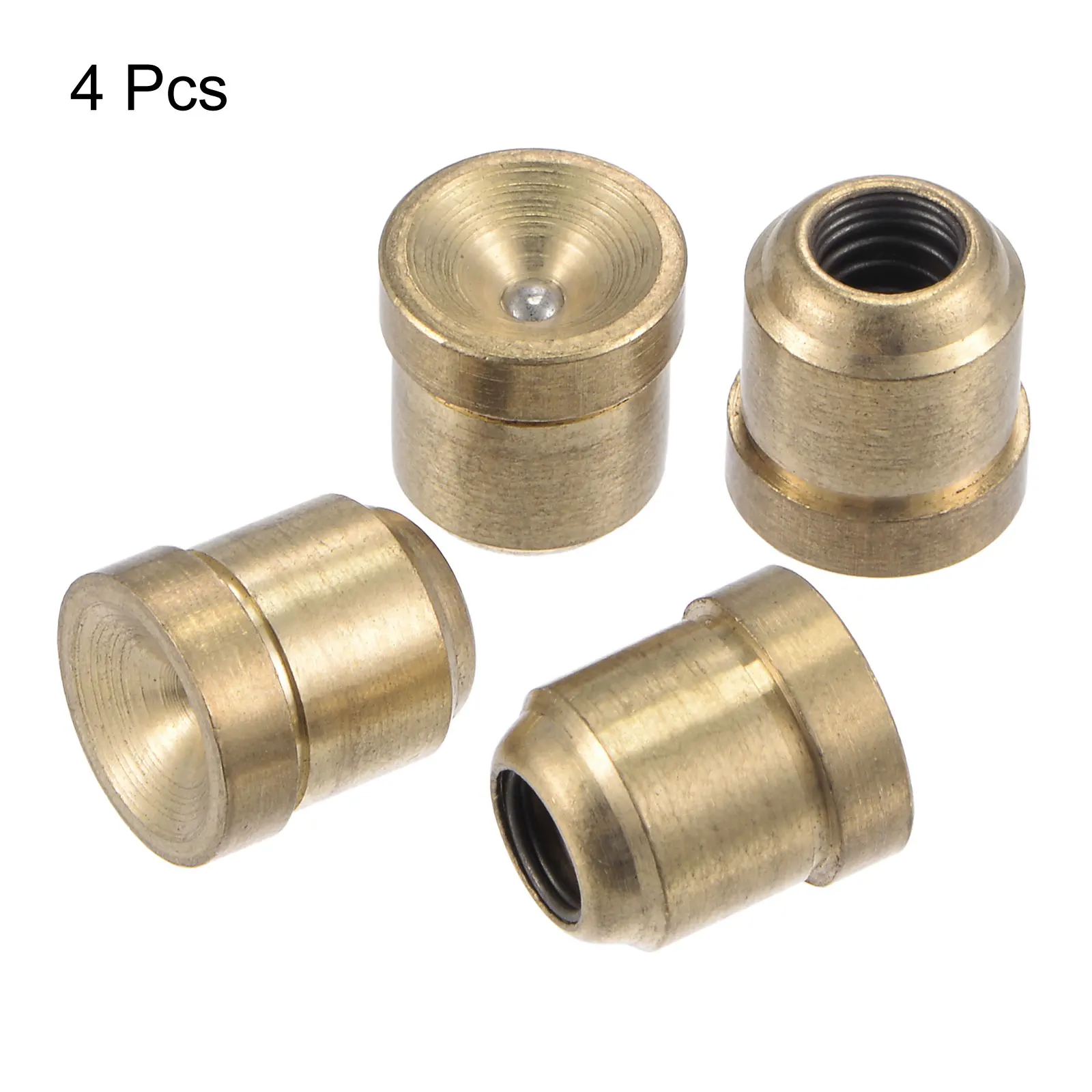 4Pcs Press Fit Ball Oiler Brass Push Button Flange Grease Oil Cup 10mm for Gas Engine Motor Lubrication System 5