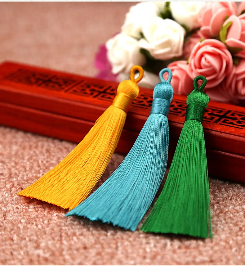 Tassel decoration 2/5/10PCS 8cm polyester silk tassel vertical tassel decoration crafts DIY jewelry home decoration sewing curtain accessories