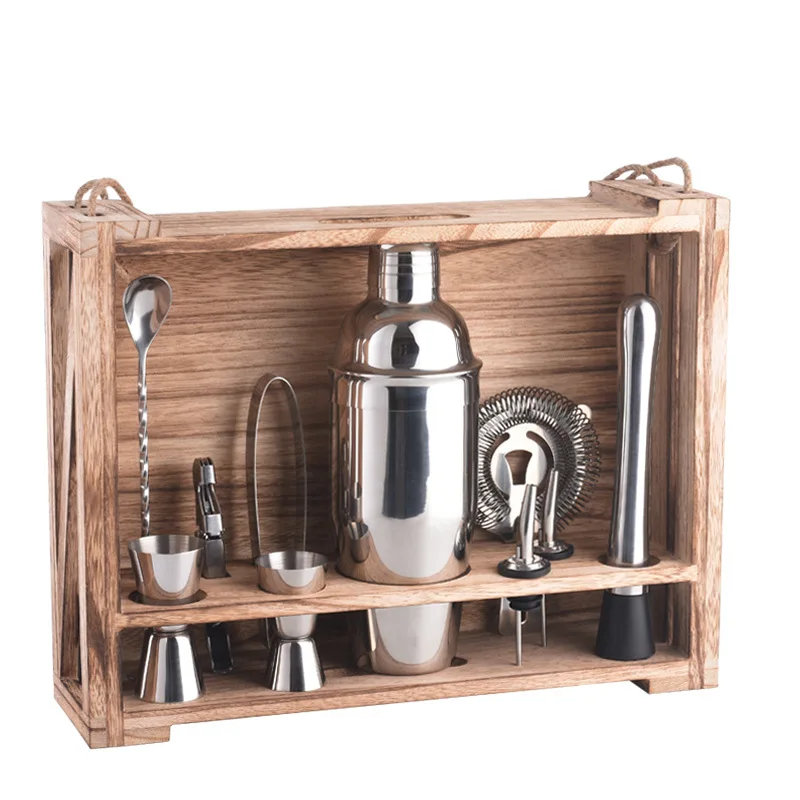 

Wholesale Bar Cocktail Shaker Storage Rack Cocktail Cocktail Set Combination Tools Amazon Wine Set Gift Box Set