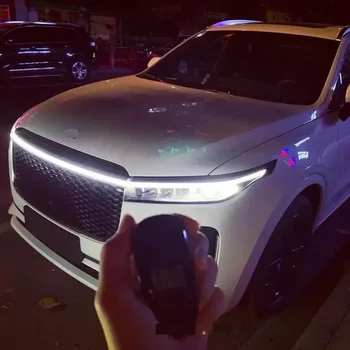 Striscia luminosa a LED per cofano auto, tipo costante, faro anteriore modificato automaticamente, aggiornamento della luce decorativa, luci di marcia diurna per auto
