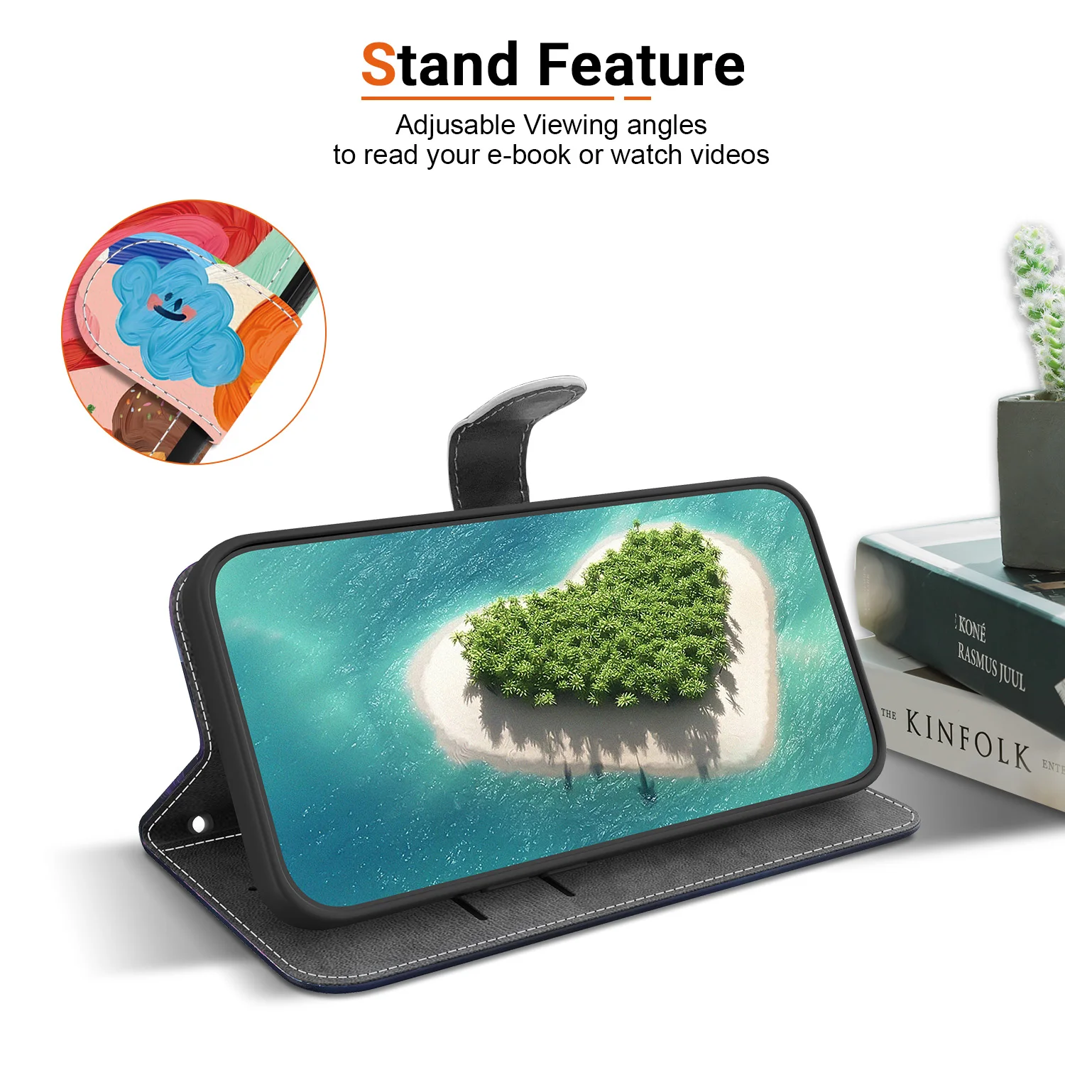 Elegant Floral Leather Flip Phone Case with Stand and Card Slots