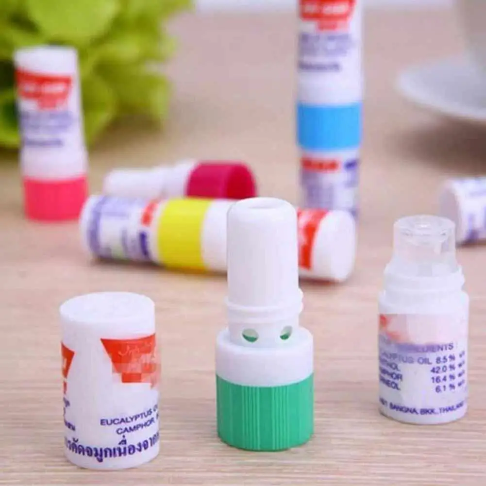 Original Thailand Mint Nasal Inhaler Cure Stuffy Nose Rhinitis Nasal Inhaler Stick Mint Cylinder Essential Oil