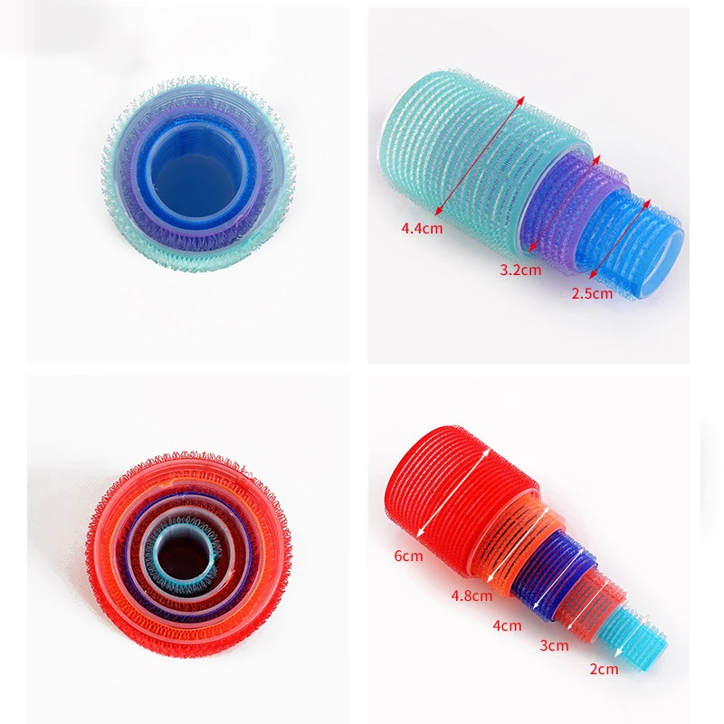 Hair Styling Tool Hair Curling Tools 6pcs Self-Grip Hair Rollers Heatless No Heat Bangs Volume DIY