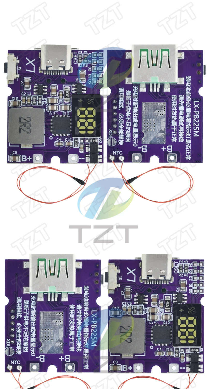 TZT 1/3PCS 22,5W Power Bank Modul für bidirektionales schnelles Laden, mobiles Powerbank-Modul für Lithium-Batterieladegeräte, unterstützt QC4+ – Detail 4