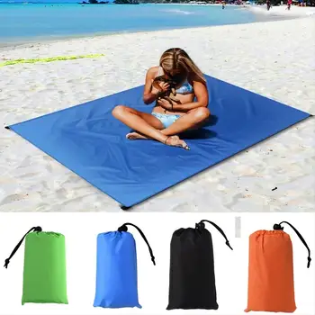 1.4*2m Waterproof Pocket Beach Blanket Folding Camping Mat Mattress Portable Lightweight Outdoor Picnic Mat Sand Beach Sunbathin