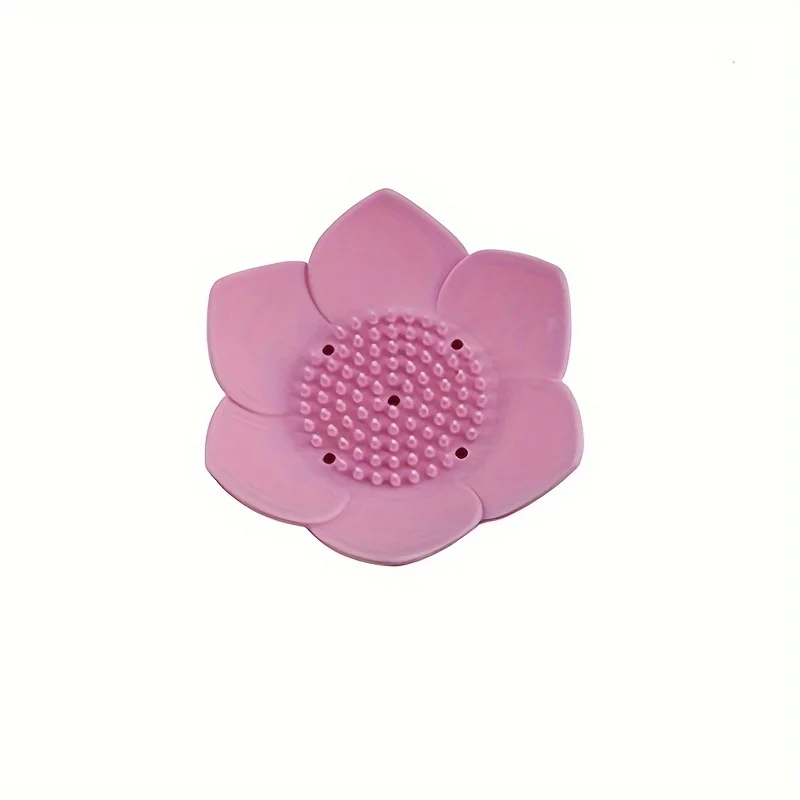 1pcs Bathroom Soap Box Lotus Design Soap Holder Silicone Soap thumbnail 3