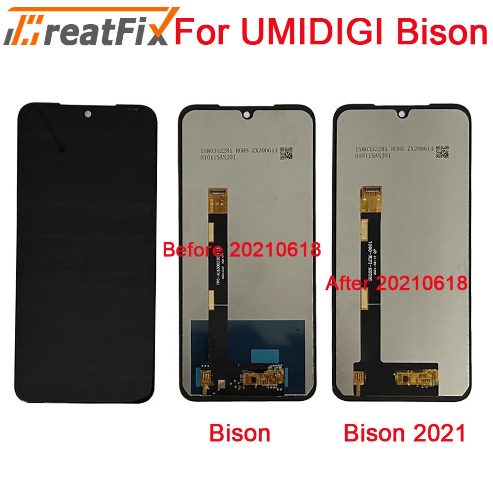 ЖК-дисплей с сенсорным экраном в сборе для UMIDIGI Bison Pro, сенсорный экран для Android 2021, деталь ЖК-экрана, оригинал протестирован жк экран для iphone 6 6s 7 7plus 8 8 plus жк дисплей с сенсорным экраном дигитайзер замена с инструментами для ремонта