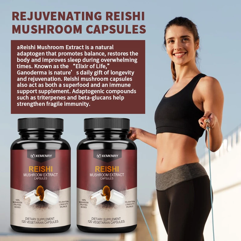 Reishi Capsules-Energy Support, Promotes Brain Health, Improves Memory and Concentration