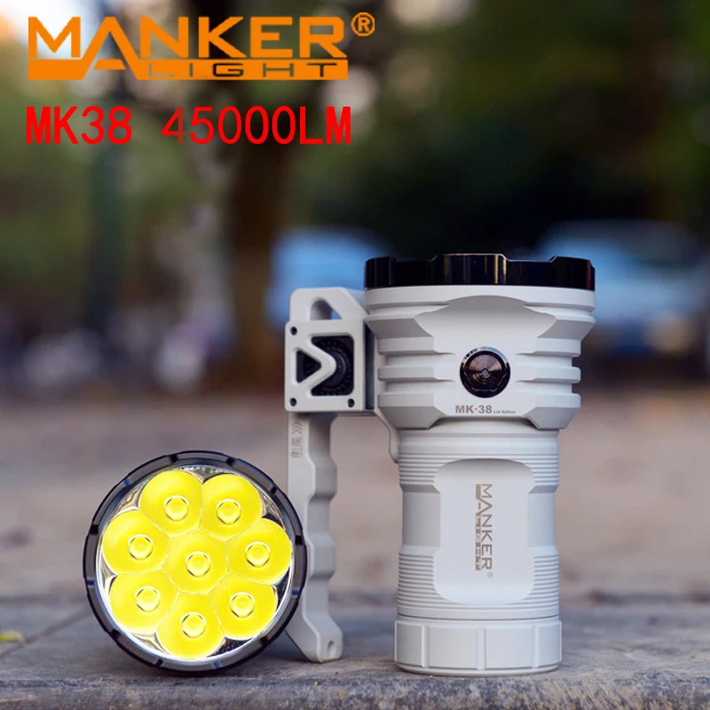 Manker MK38 45000 lumens Multi Purpose Handheld Searchlight Flashlight