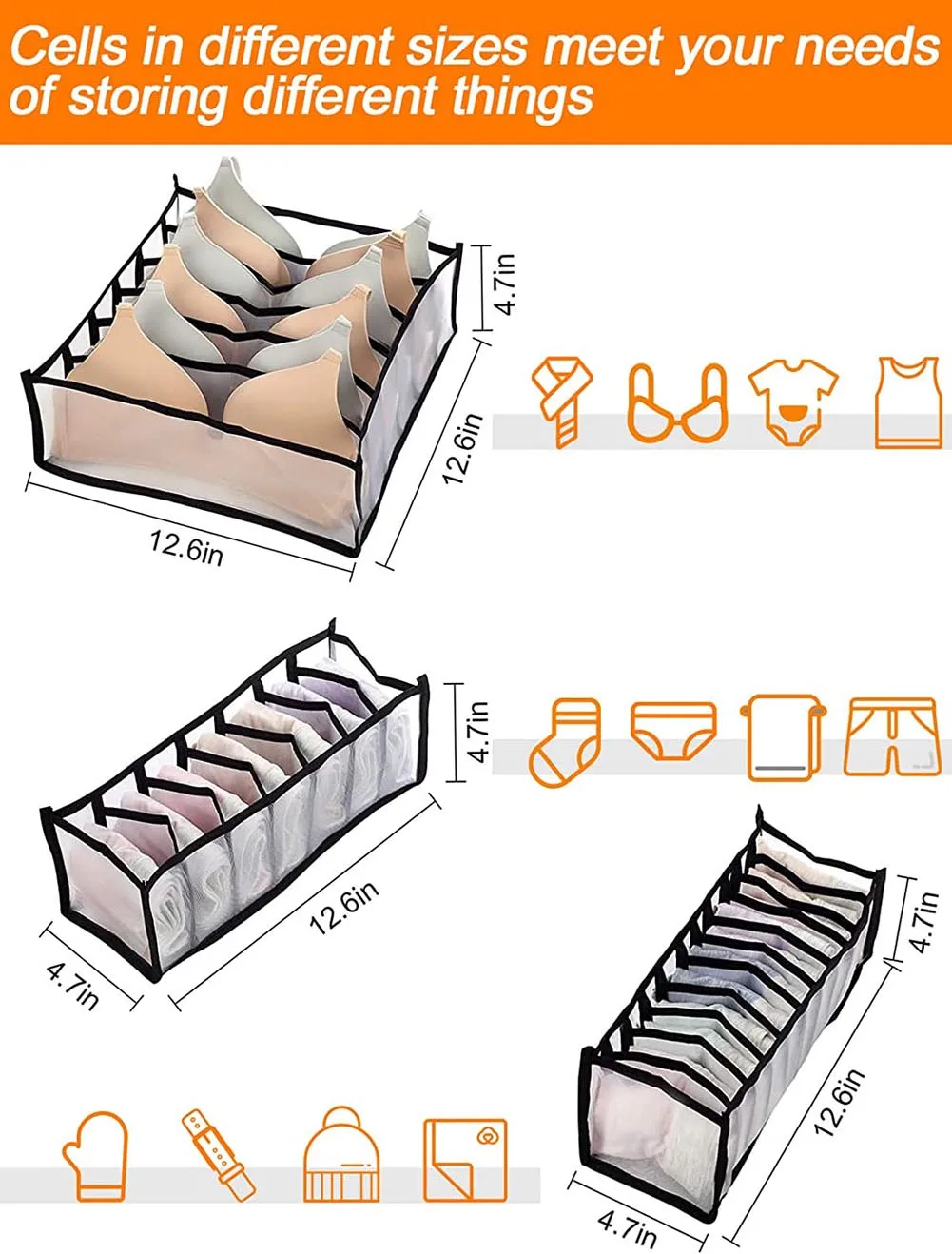 Multifunktionale Aufbewahrungsbox für Schrankschubladen