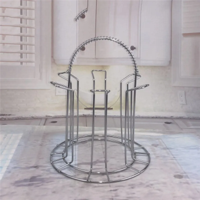 Metal Glass Cup Storage Rack For Water Mug Draining Drying Organizer Drain Holder Stand Useful Home Kitchen Supply 2