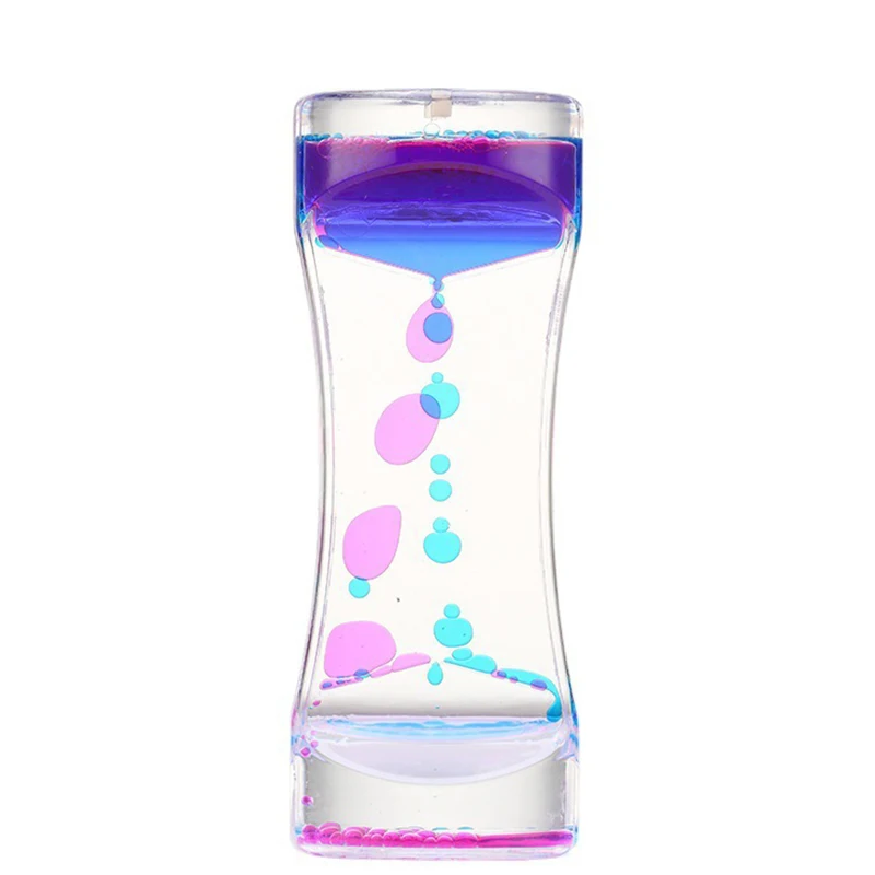 Sand Timer Liquid Hourglass Timer Colored Hourglass 1PC Liquid Milk Color Oil Drop Timer Movement Sensory Toys Stress Relief Props Home Office Desktop Decor