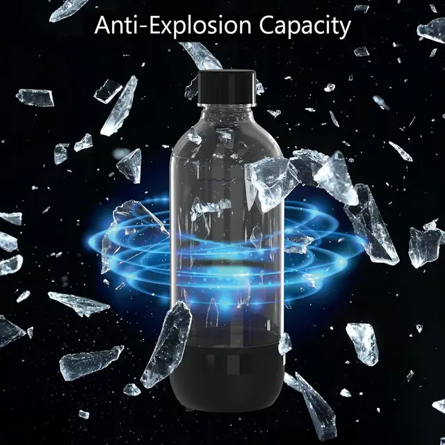 1L Soda Carbonating PET Bottle Black and White Color Best for Bottled Drink 3