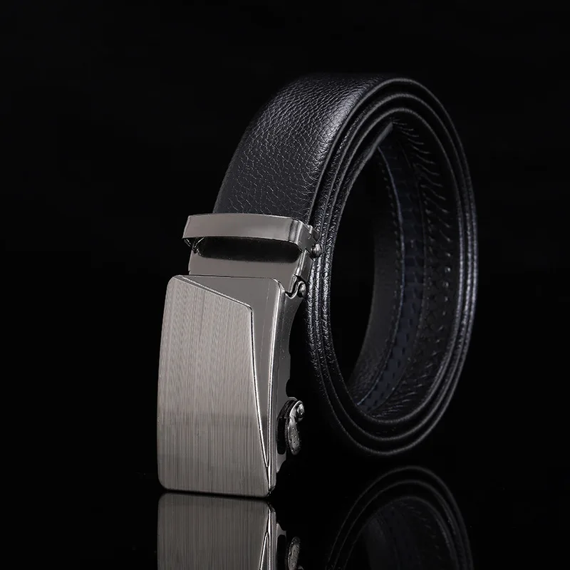 men’s fashion pu alloy square buckle business leisure belts