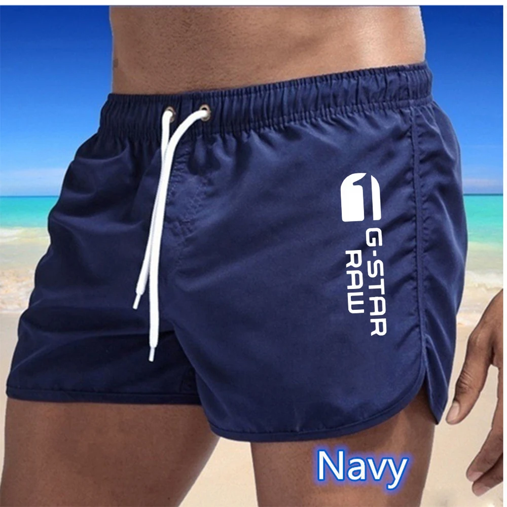 New men's quick drying and breathable beach swimming pants with multi-color printed sports and fitness shorts for external wear 6