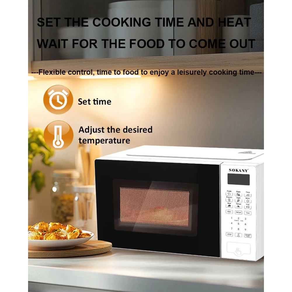 Electric Oven Microwave 20 Liter Large Capacity Inverter Oven Touch Controls Heat Leftovers Cook Fast Food 3